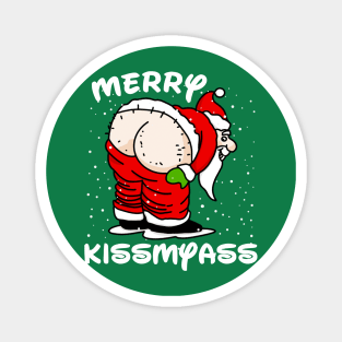 Merry Kissmyass Funny Santa Claus Magnet